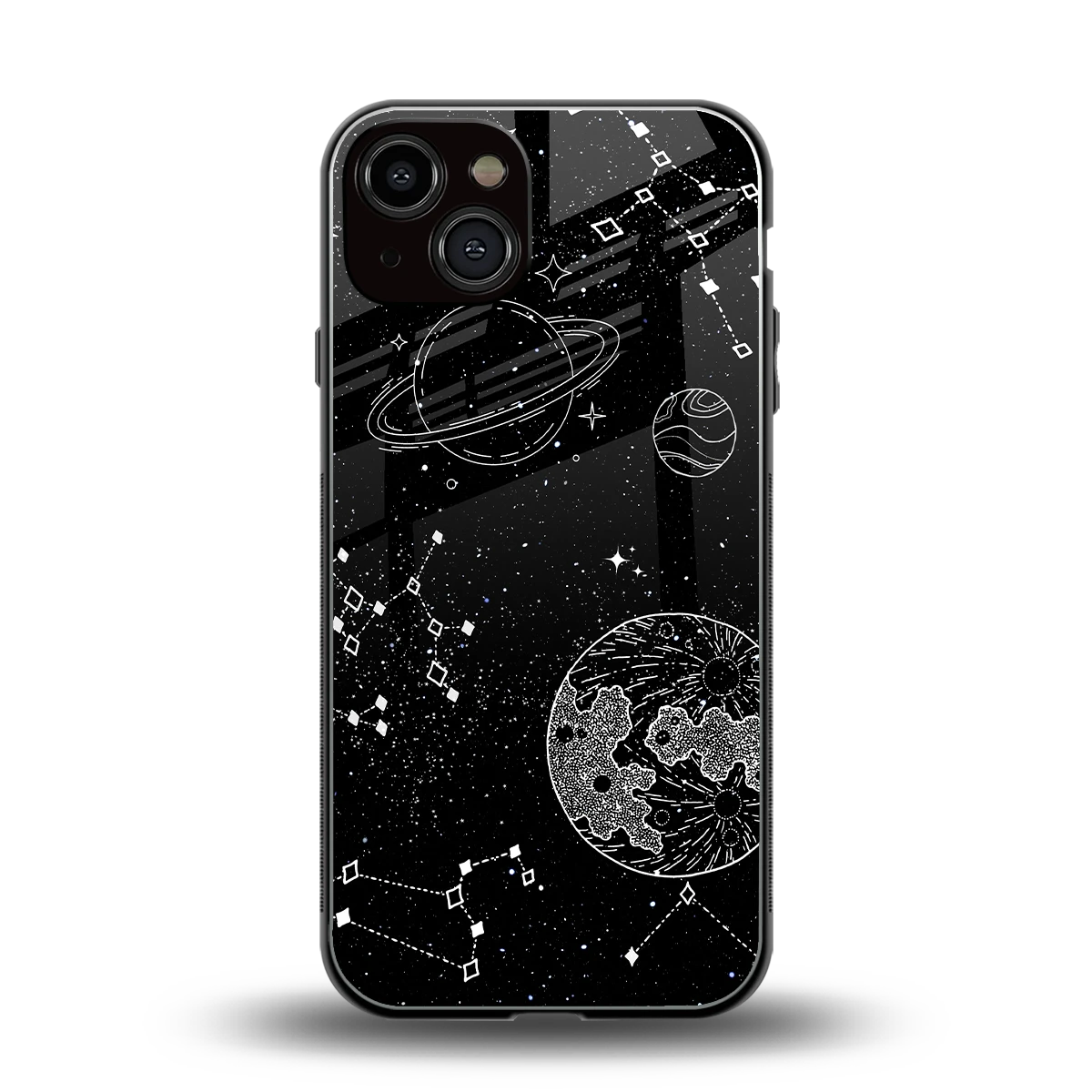 Stellar Voyage back phone cover | glass case for iphone 13