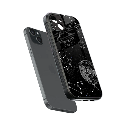 Stellar Voyage sleek iphone 14 plus cover with tempered glass back and TPU edges