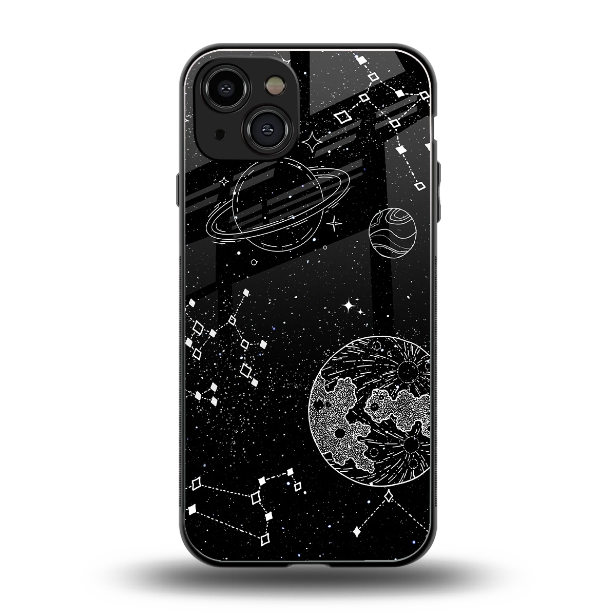 Stellar Voyage back phone cover | glass case for iphone 15