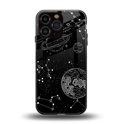 Stellar Voyage back phone cover | glass case for iphone 16 pro max