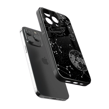 Stellar Voyage sleek iphone 16 pro max cover with tempered glass back and TPU edges