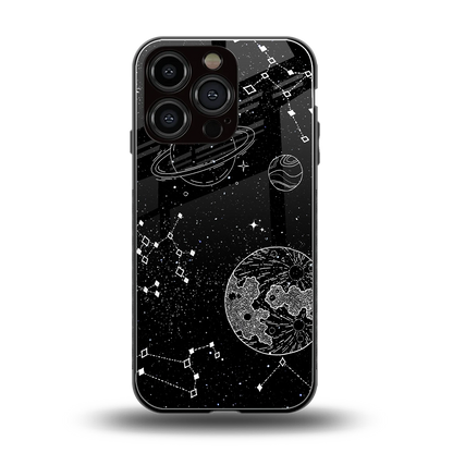 Stellar Voyage back phone cover | glass case for iphone 16 pro