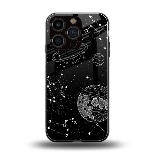 Stellar Voyage back phone cover | glass case for iphone 16 pro