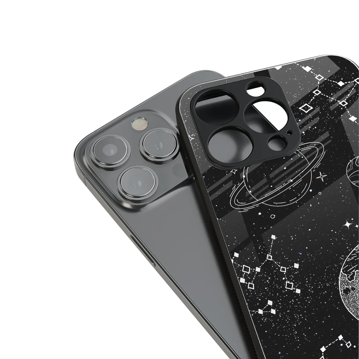 Stellar Voyage stylish phone case for iphone 12 mini | glossy glass and slim fit