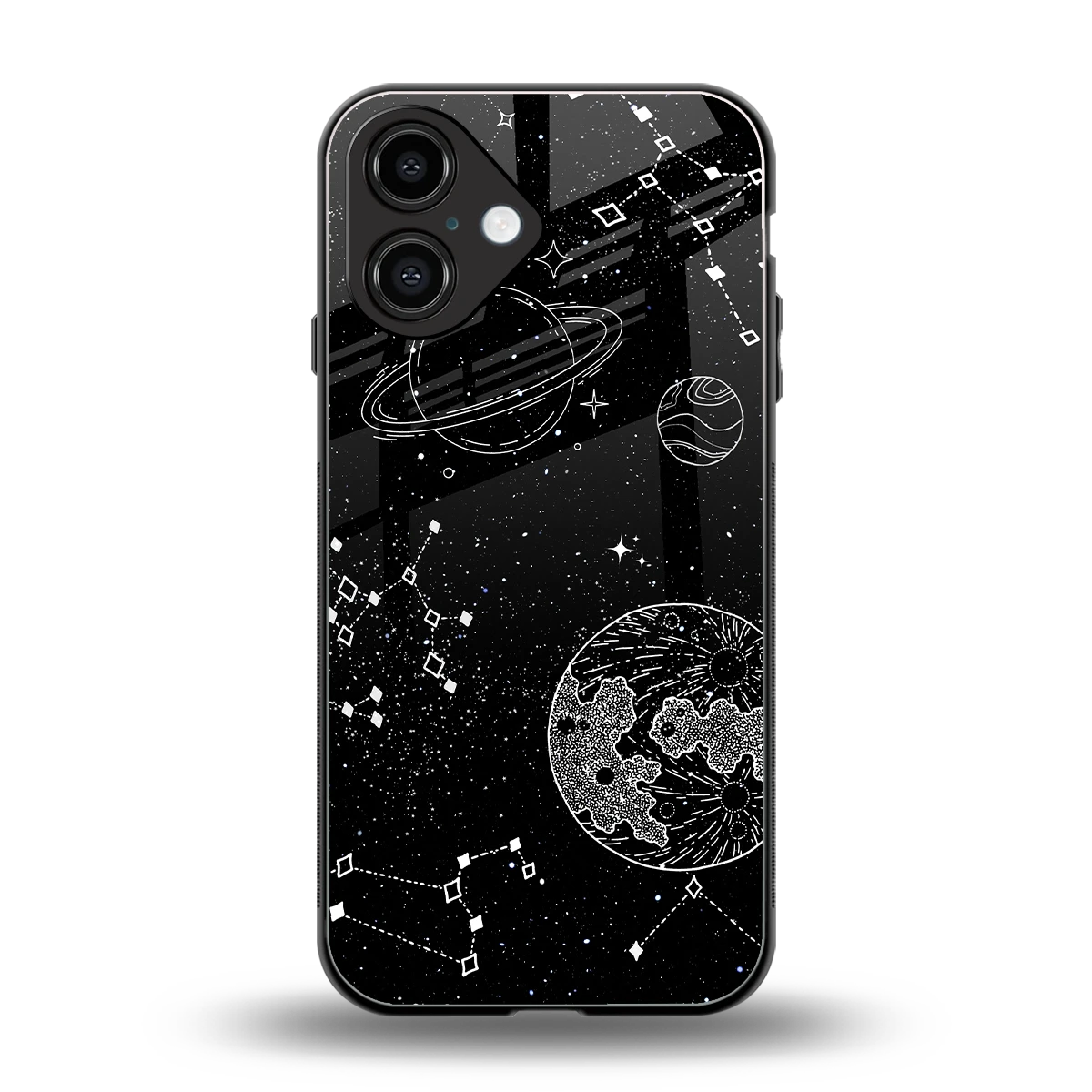 Stellar Voyage back phone cover | glass case for iphone 16