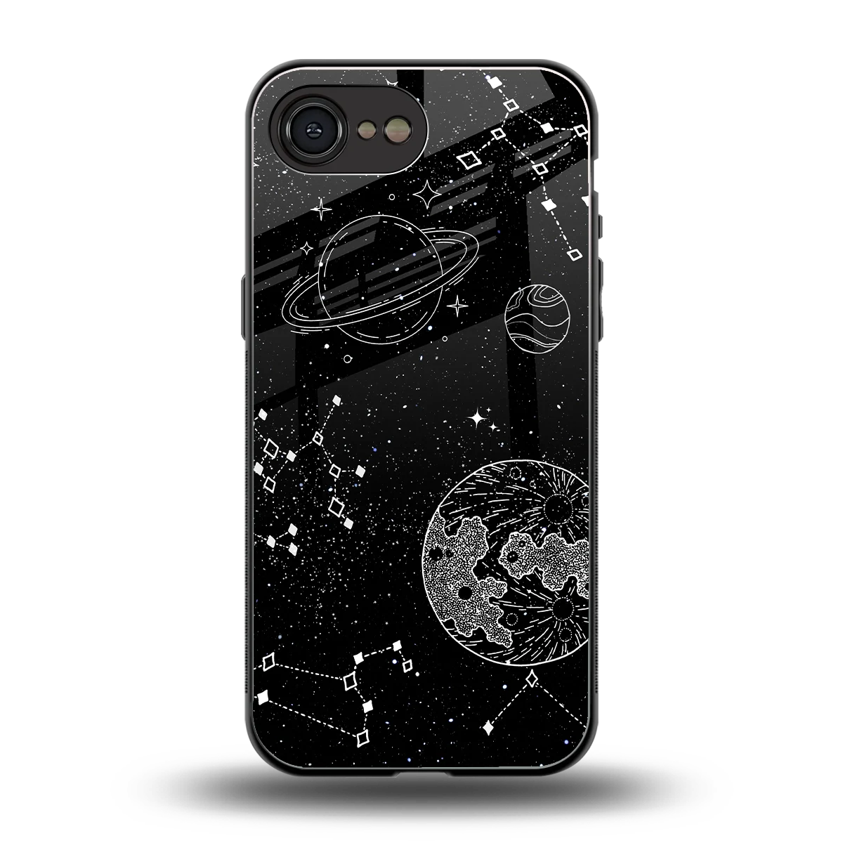 Stellar Voyage back phone cover | glass case for iphone 16e