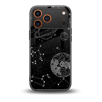 Stellar Voyage back phone cover | glass case for iphone 17 pro