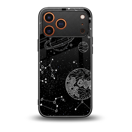 Stellar Voyage back phone cover | glass case for iphone 17 pro max
