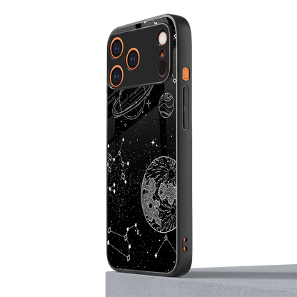 Stellar Voyage iphone 17 pro mobile cover | shockproof glass phone case