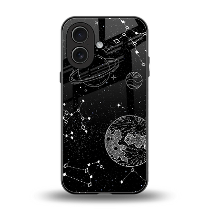 Stellar Voyage back phone cover | glass case for iphone 17