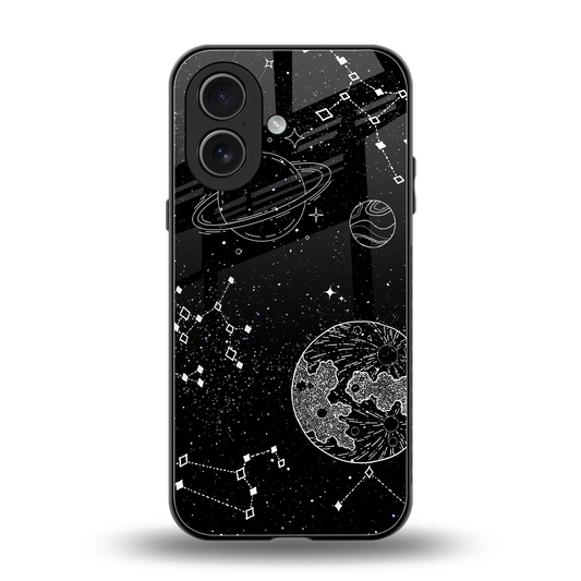 Stellar Voyage back phone cover | glass case for iphone 17