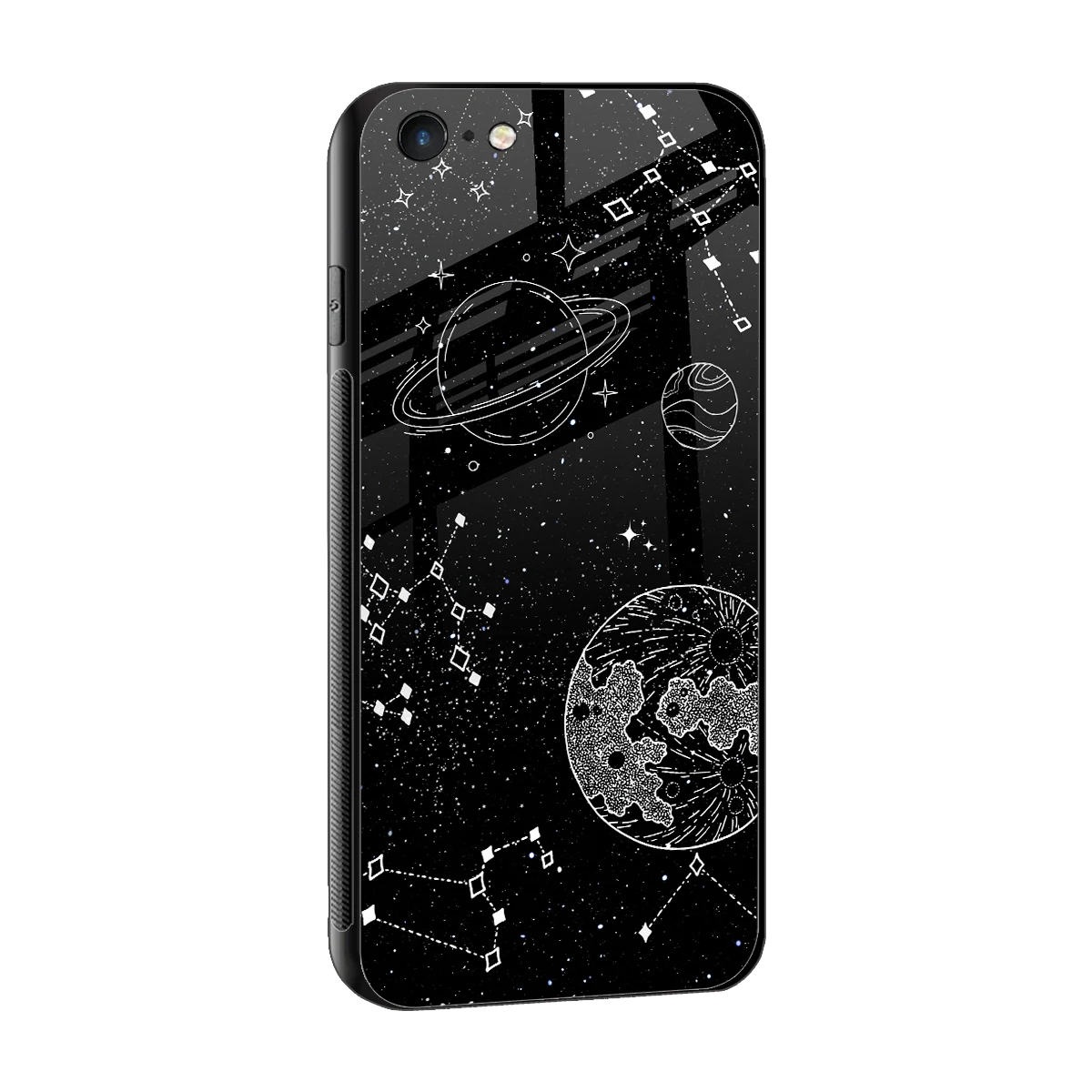Stellar Voyage sleek iphone 6 cover with tempered glass back and TPU edges