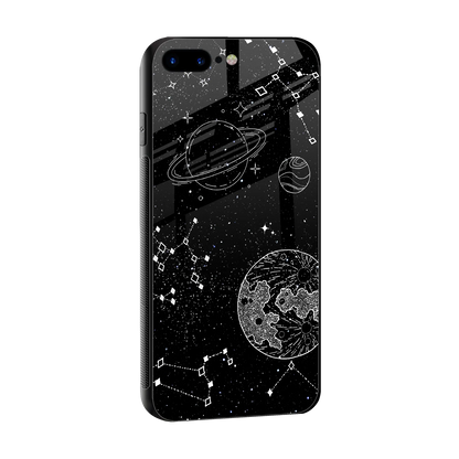 Stellar Voyage sleek iphone 8 plus cover with tempered glass back and TPU edges