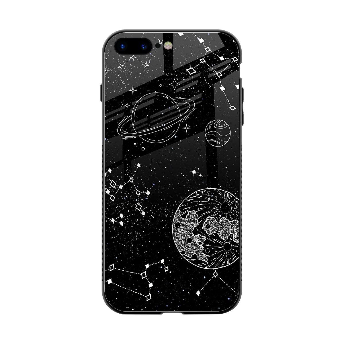 Stellar Voyage back phone cover | glass case for iphone 8 plus