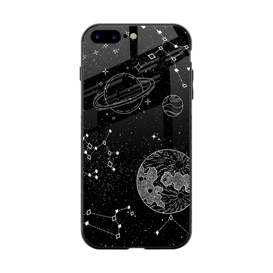 Stellar Voyage back phone cover | glass case for iphone 8 plus