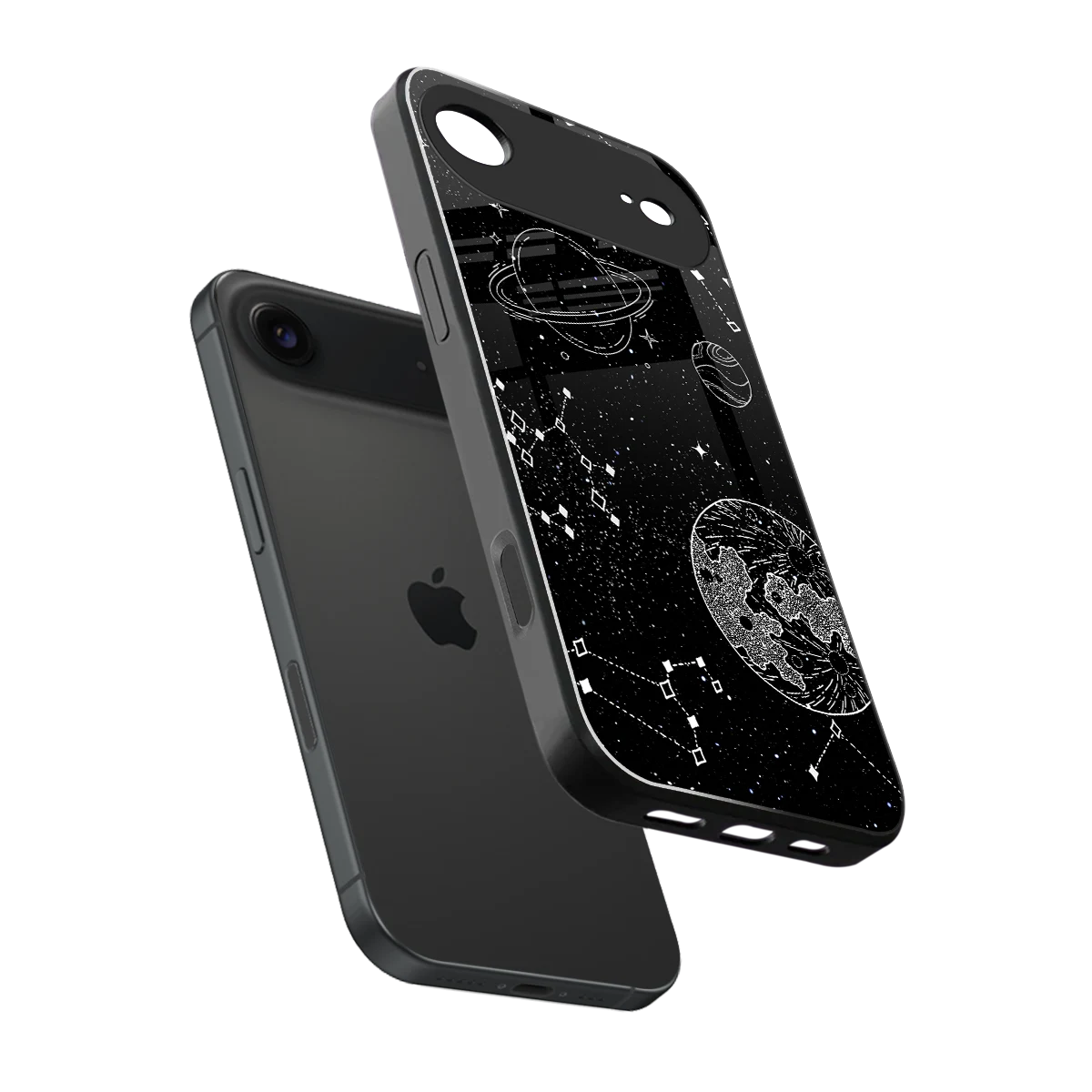 Stellar Voyage sleek iphone air cover with tempered glass back and TPU edges