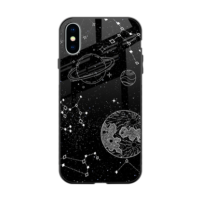 Stellar Voyage back phone cover | glass case for iphone xs