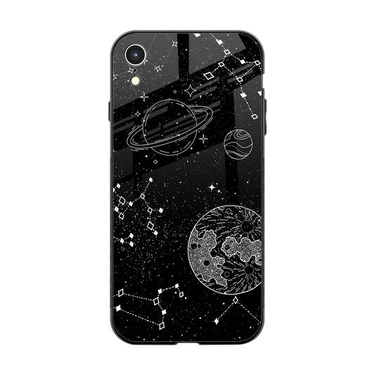 Stellar Voyage back phone cover | glass case for iphone xr