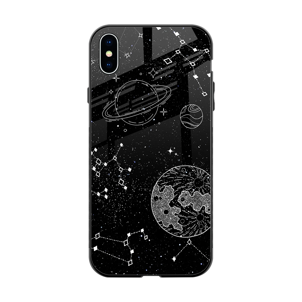 Stellar Voyage back phone cover | glass case for iphone xs max