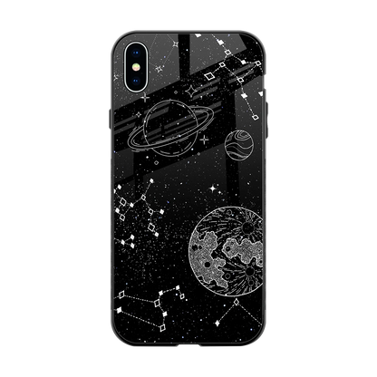 Stellar Voyage back phone cover | glass case for iphone xs max