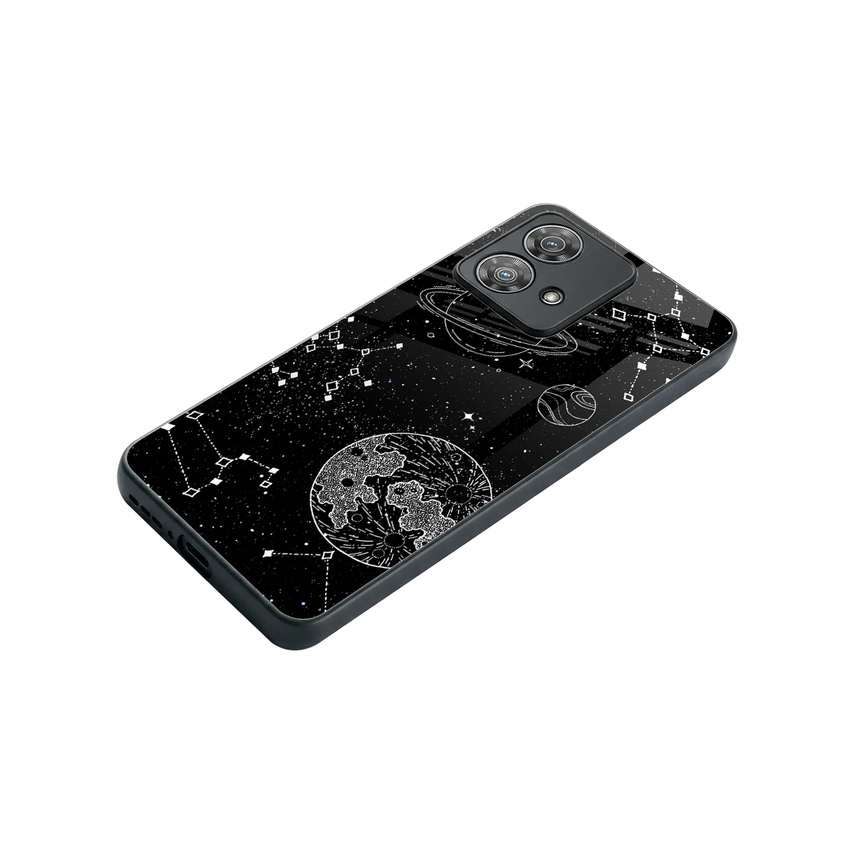 Stellar Voyage stylish phone case for motorola edge 40 neo 5g | glossy glass and slim fit