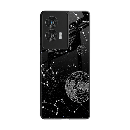 Stellar Voyage back phone cover | glass case for motorola edge 50 fusion