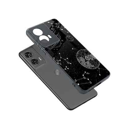 Stellar Voyage sleek motorola edge 50 fusion cover with tempered glass back and TPU edges