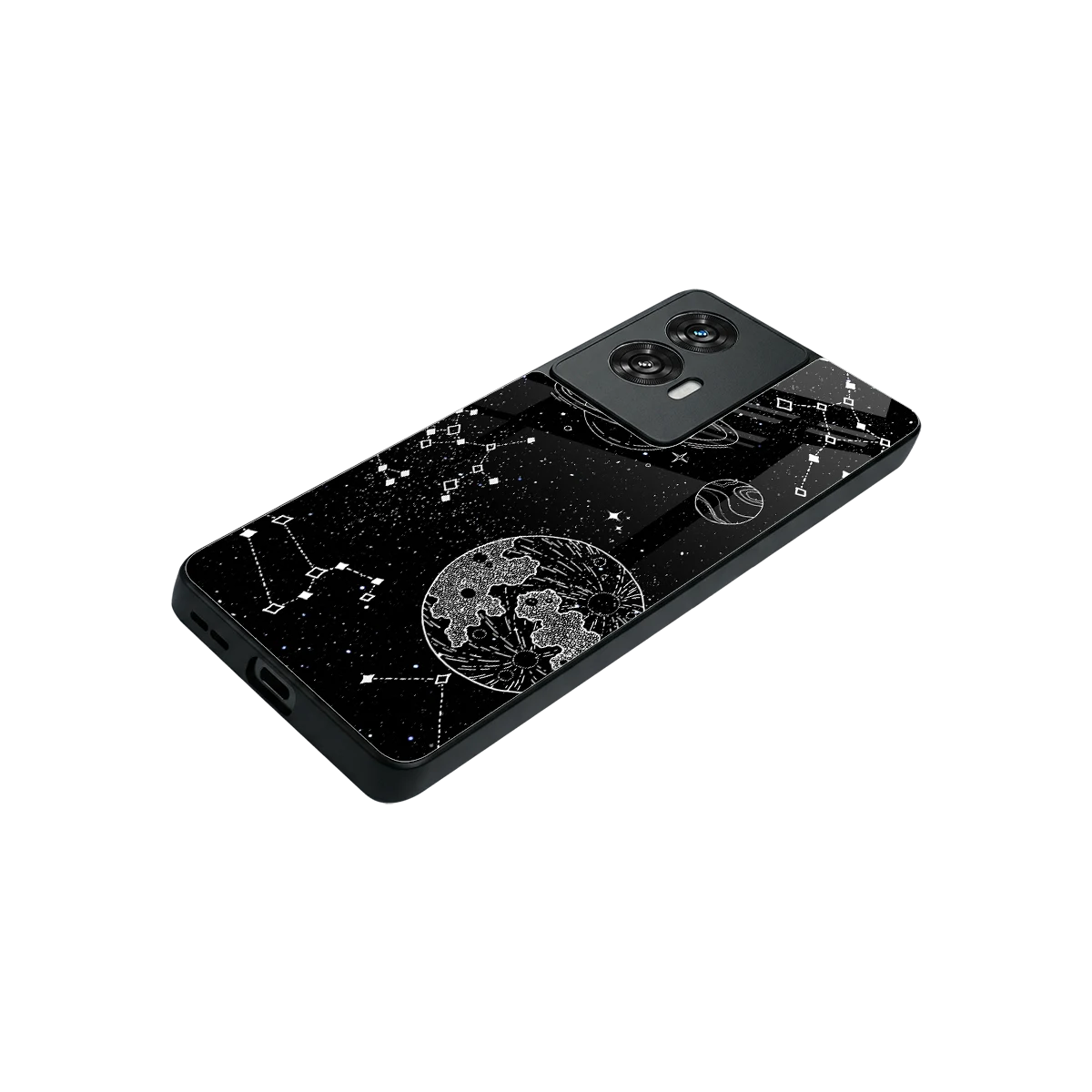 Stellar Voyage stylish phone case for motorola edge 50 fusion | glossy glass and slim fit