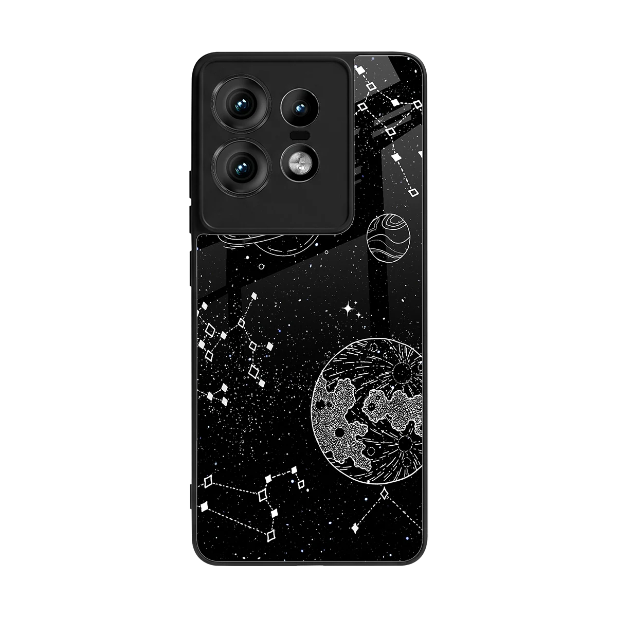 Stellar Voyage back phone cover | glass case for motorola edge 50 pro