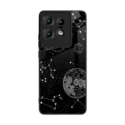 Stellar Voyage back phone cover | glass case for motorola edge 50 pro