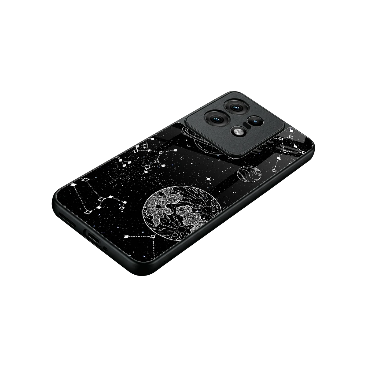 Stellar Voyage stylish phone case for motorola edge 50 pro | glossy glass and slim fit