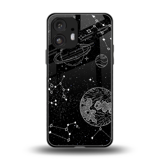 Stellar Voyage back phone cover | glass case for nothing phone 2