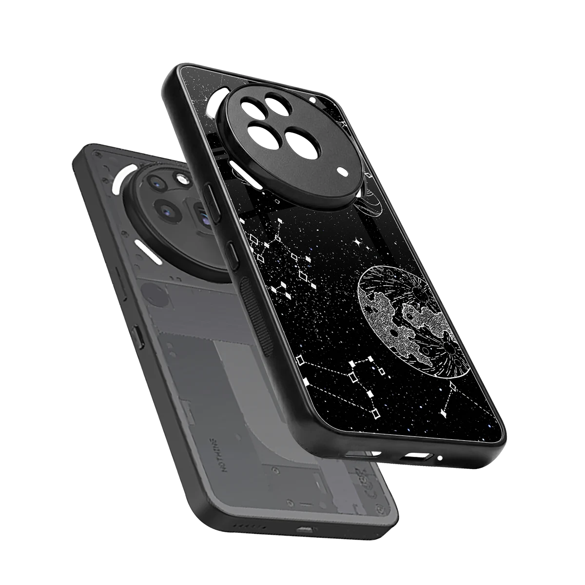 Stellar Voyage sleek nothing phone 3a pro cover with tempered glass back and TPU edges