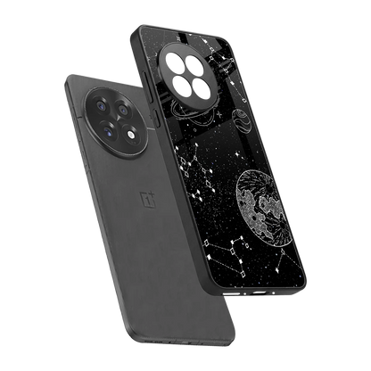 Stellar Voyage sleek oneplus 13r cover with tempered glass back and TPU edges