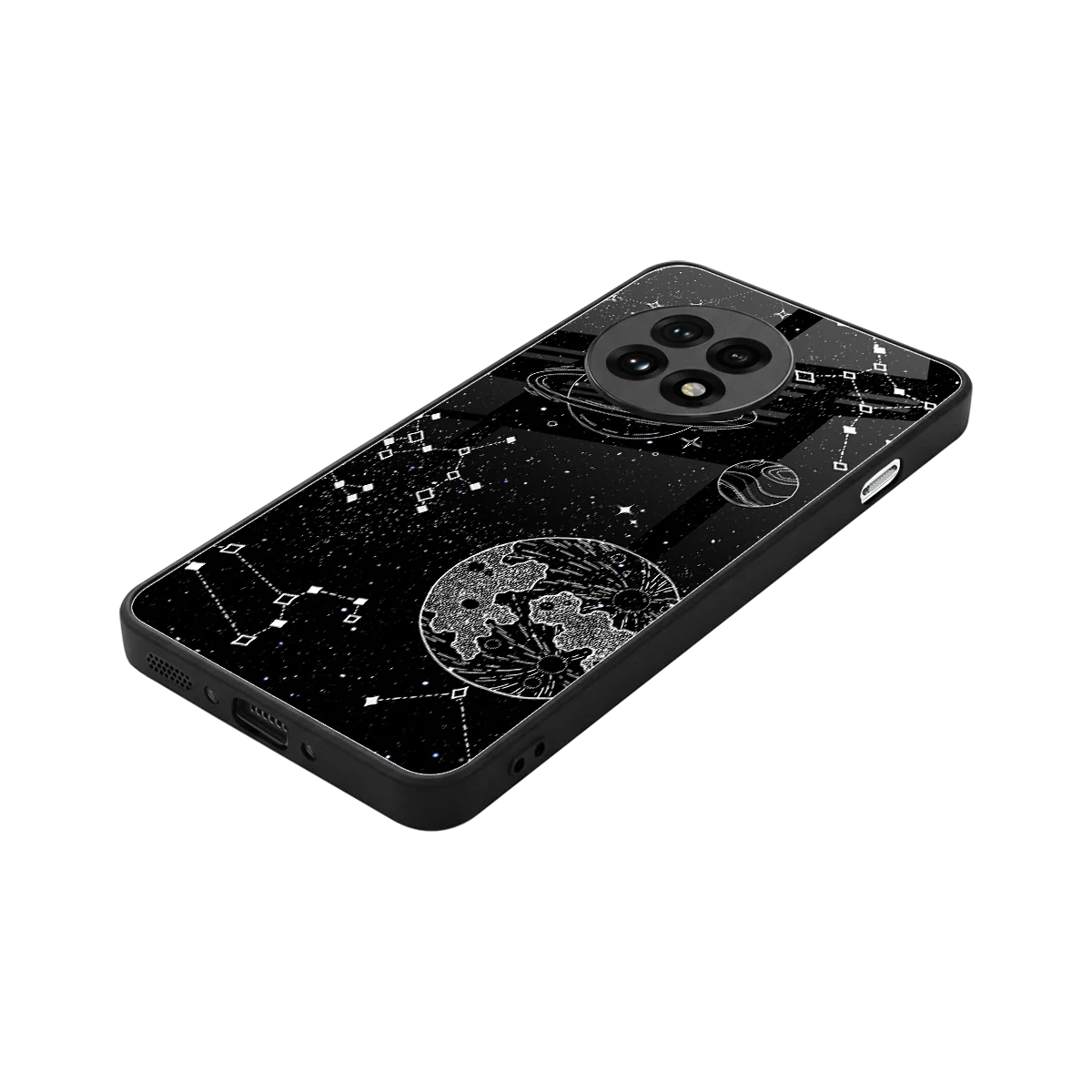 Stellar Voyage stylish phone case for oneplus 13r | glossy glass and slim fit