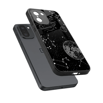 Stellar Voyage sleek oneplus 15r cover with tempered glass back and TPU edges