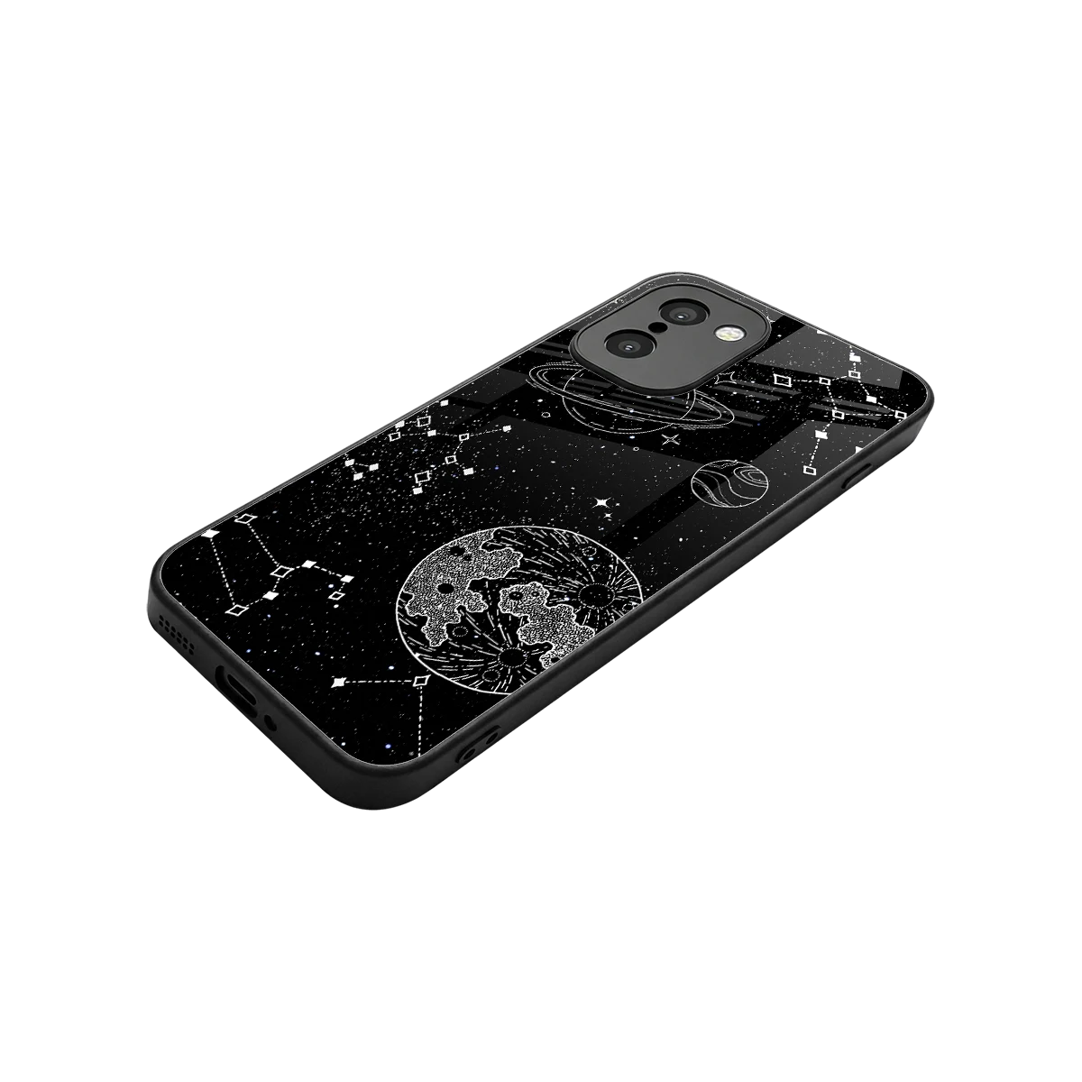 Stellar Voyage stylish phone case for oneplus 15r | glossy glass and slim fit