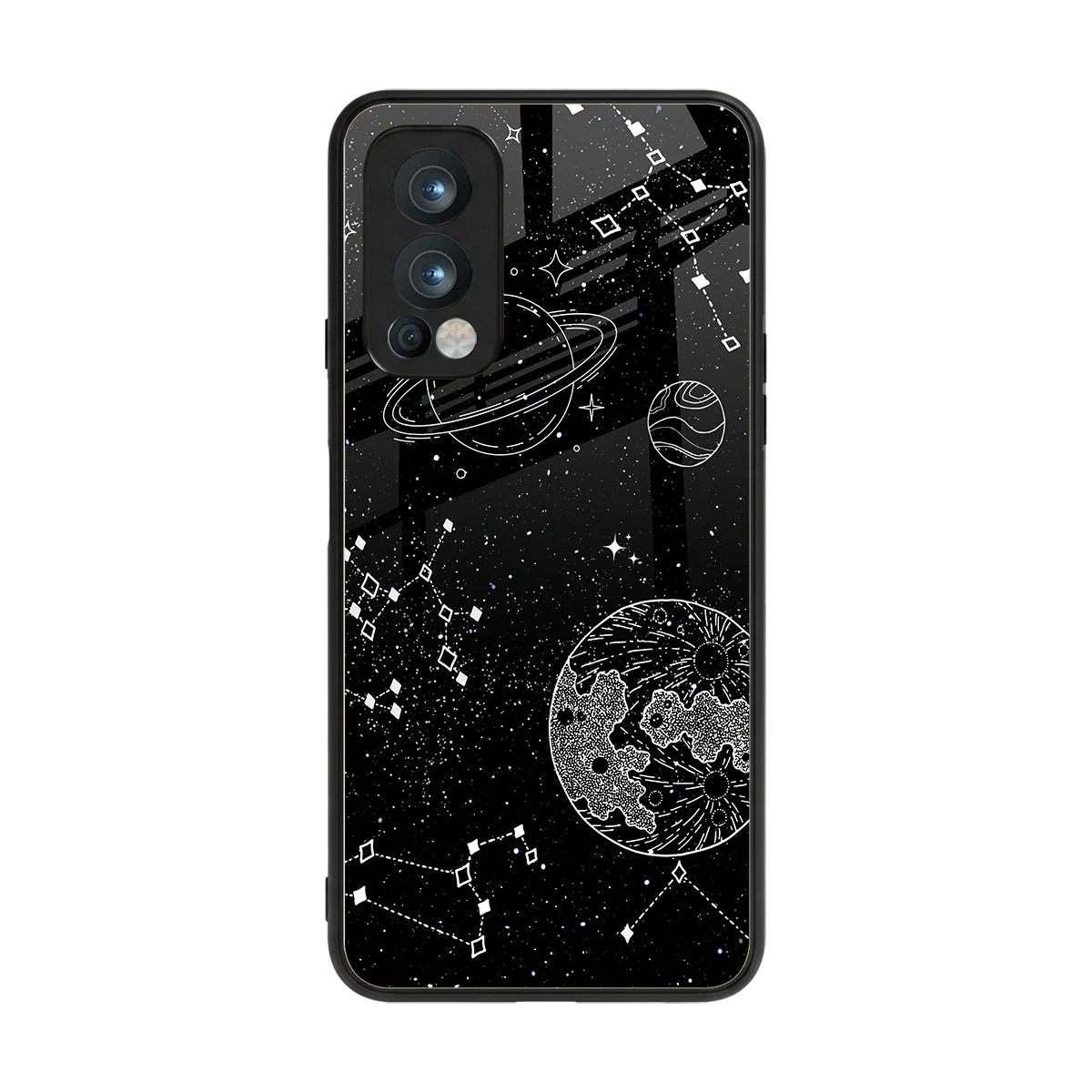 Stellar Voyage back phone cover | glass case for oneplus nord 2
