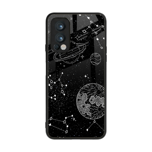 Stellar Voyage back phone cover | glass case for oneplus nord 2