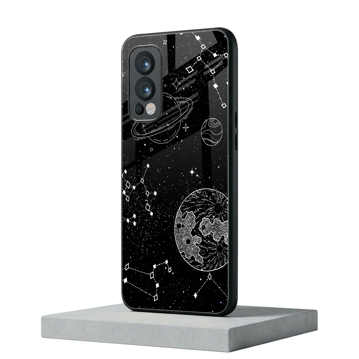 Stellar Voyage oneplus nord 2 mobile cover | shockproof glass phone case