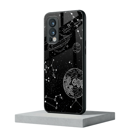 Stellar Voyage oneplus nord 2 mobile cover | shockproof glass phone case