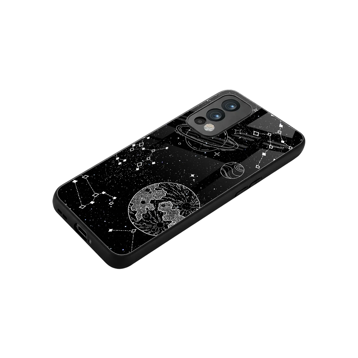 Stellar Voyage stylish phone case for oneplus nord 2 | glossy glass and slim fit