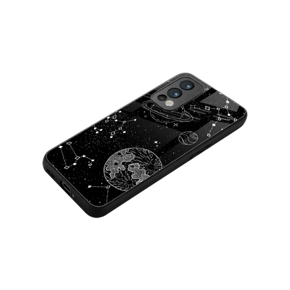 Stellar Voyage stylish phone case for oneplus nord 2 | glossy glass and slim fit