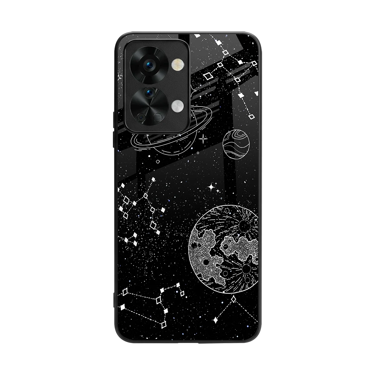Stellar Voyage back phone cover | glass case for oneplus nord 2t