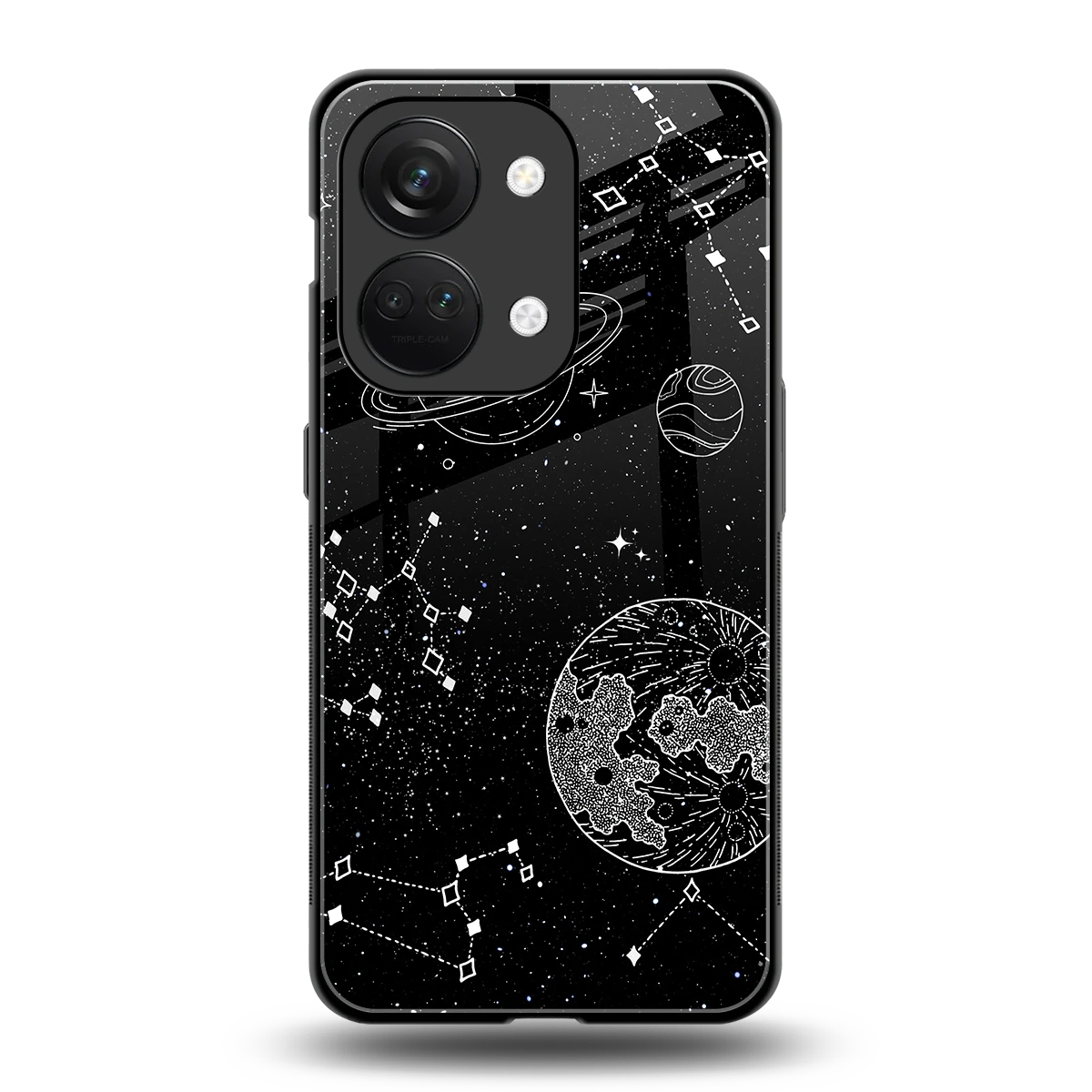 Stellar Voyage back phone cover | glass case for oneplus nord 3