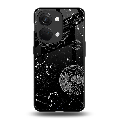 Stellar Voyage back phone cover | glass case for oneplus nord 3