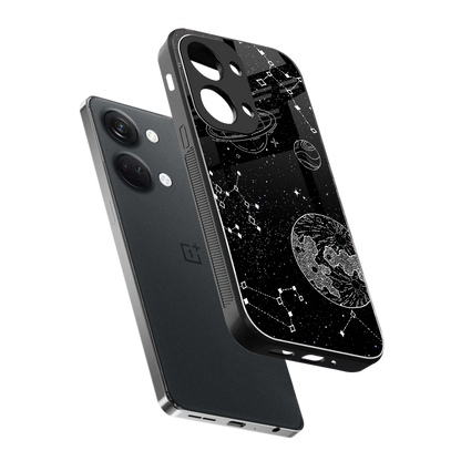 Stellar Voyage sleek oneplus nord 3 cover with tempered glass back and TPU edges