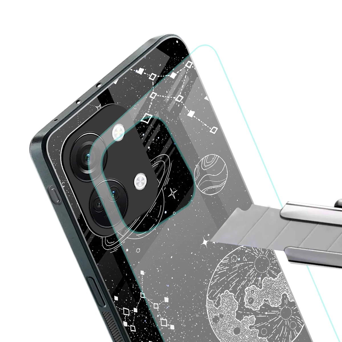 Stellar Voyage stylish phone case for oneplus nord 3 | glossy glass and slim fit