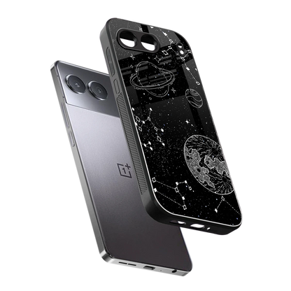 Stellar Voyage sleek oneplus nord 4 cover with tempered glass back and TPU edges