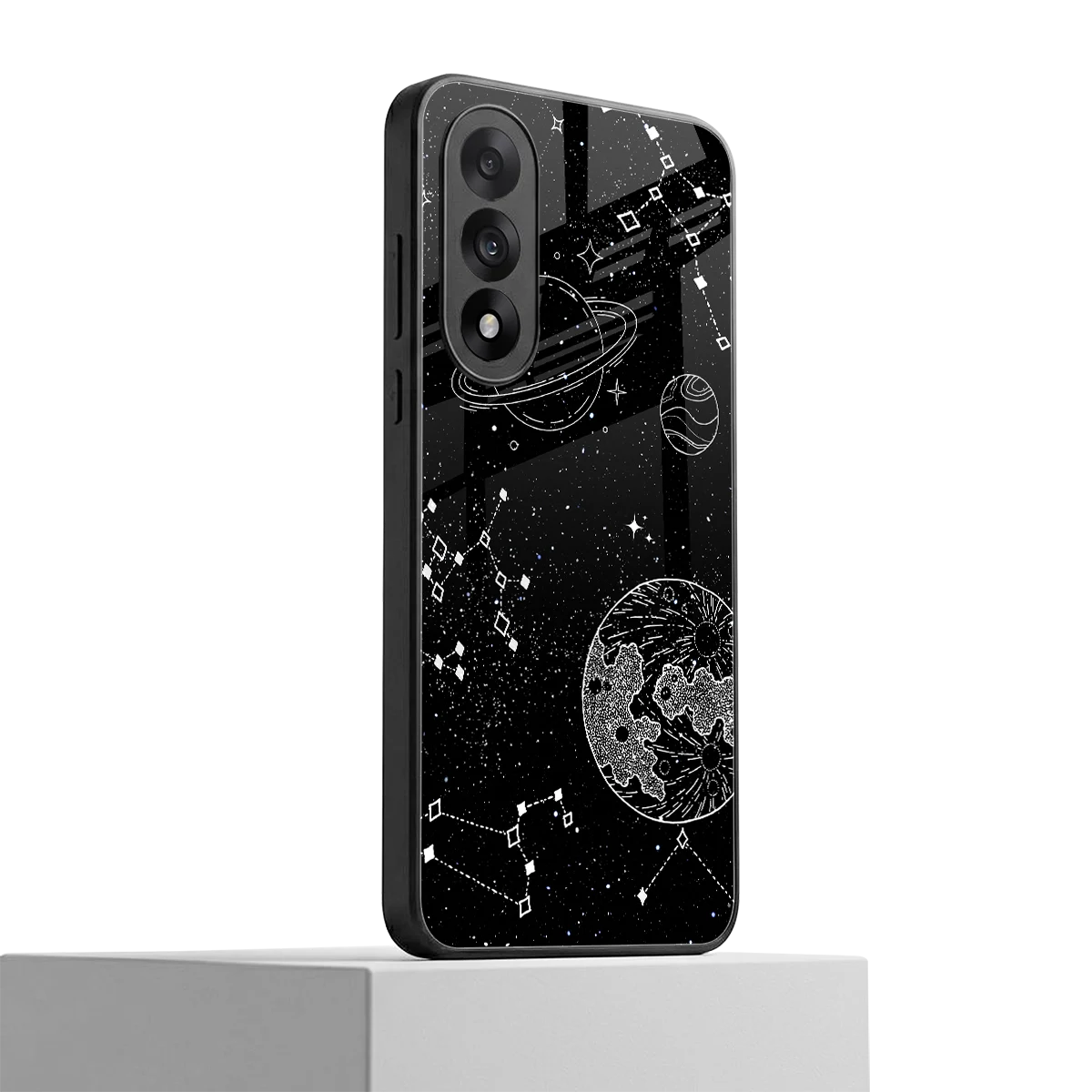 Stellar Voyage oneplus nord 5 mobile cover | shockproof glass phone case